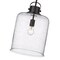 Z-Lite Kinsley 1 Light Pendant, Matte Black And Clear Seeded 340P12-MB - alternate 2